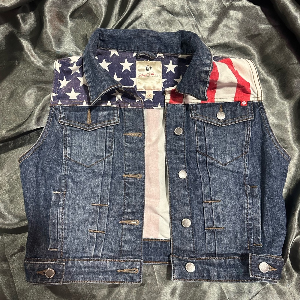 Marilyn Monroe Kids Denim Jacket with Stars and Stripes